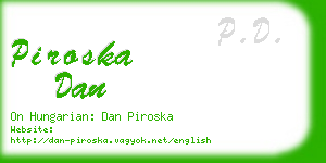 piroska dan business card
